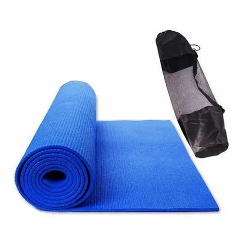 Blue Plain PVC Fitness Mat
