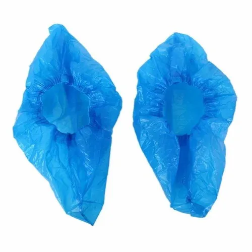 Blue Plastic Shoe Covers (100 Pack)