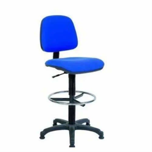 Blue Rotatable Armless Office Chair