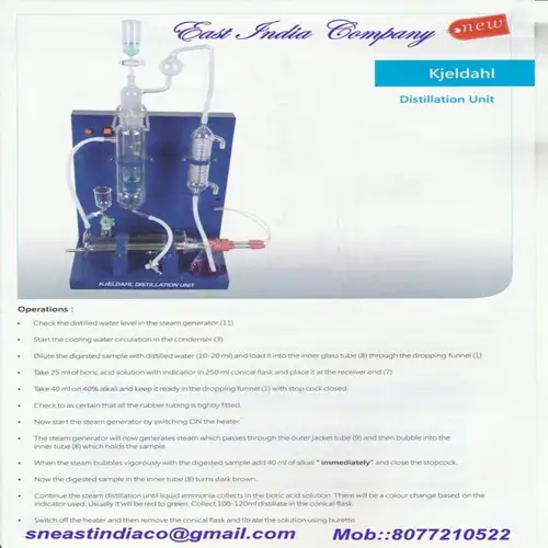 Borosil Kjeldahl Distillation Machine