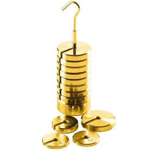 Brass Chromed Slotted Weights Set, Laboratory