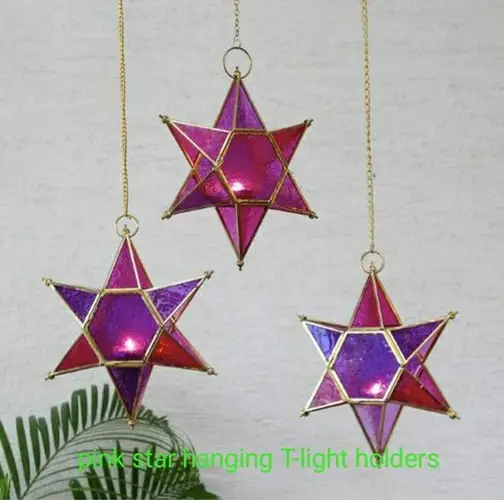 Brass Star T-light Candle Holder