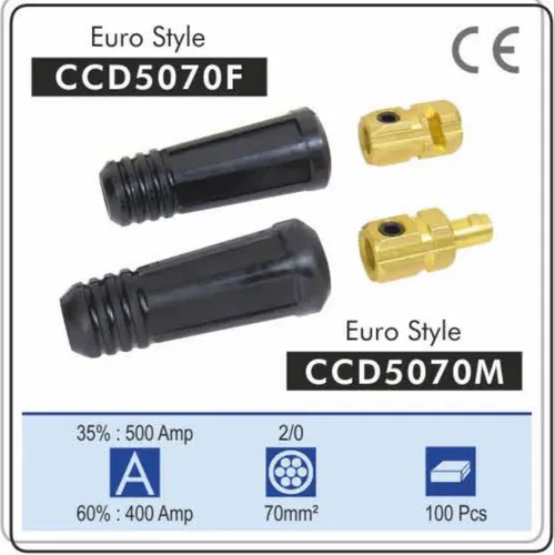 BRASS WELDING CABLE CONNECTOR MALE 50-70