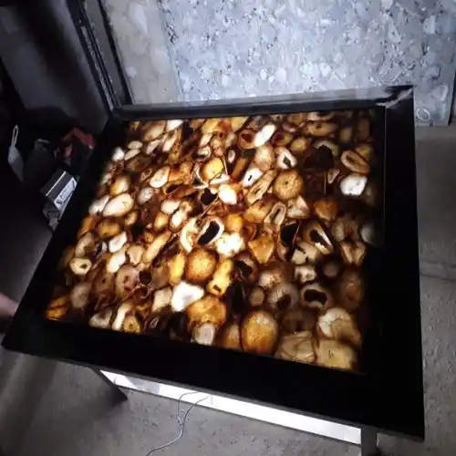 Brown Agate Stone Tea Table
