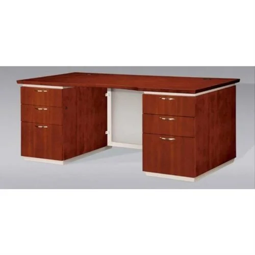 Brown Wooden Computer Table, No Storage