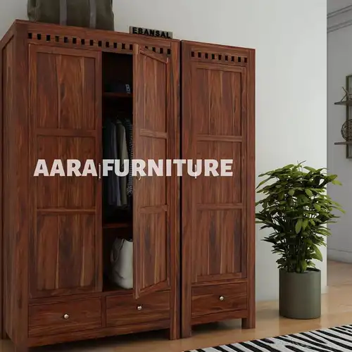 Classic Wood Cabinet with Shelves