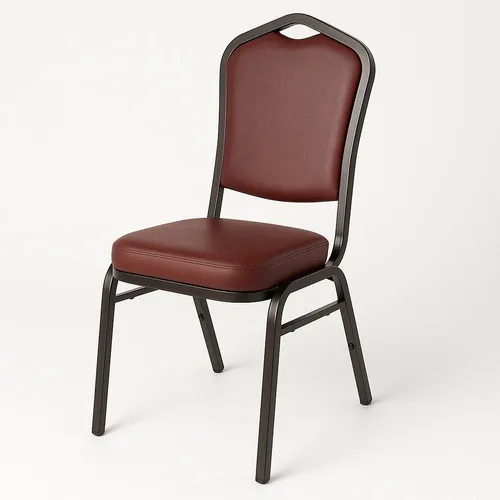 Dark Brown Steel Banquet Chair