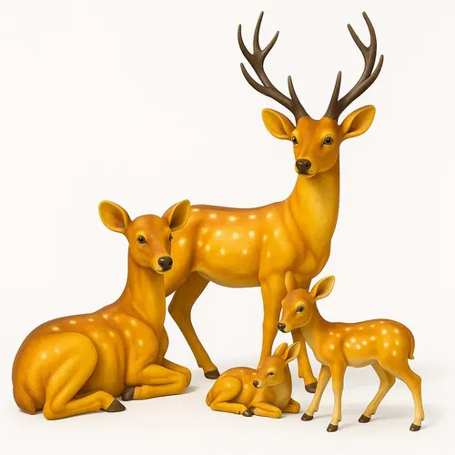 Deer Set Decorative Sculpture