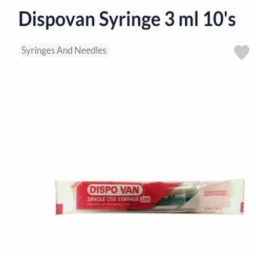 Dispovin Syringe 3ml Pack of 10