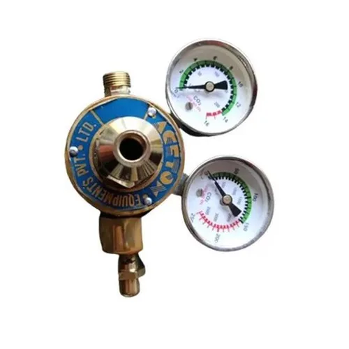 Double Gauge Brass CO2 Regulator
