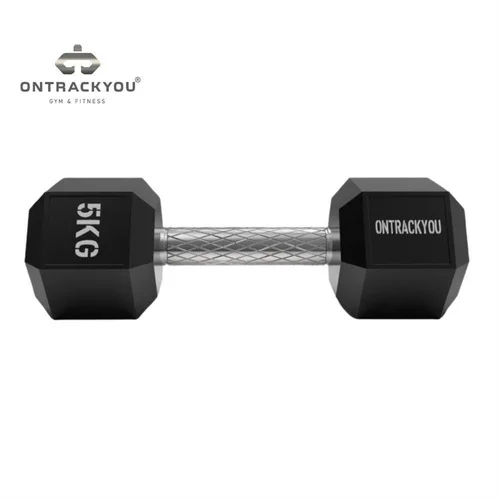 Fixed Weight Rubber Hexa Dumbbells, 5kg