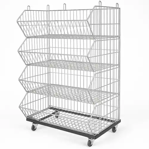 Free Standing Stainless Steel Wire Mesh Rack