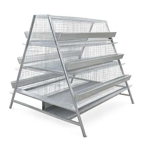 Galvanized Iron A Type Layer Poultry Cage, 100 Bird Capacity