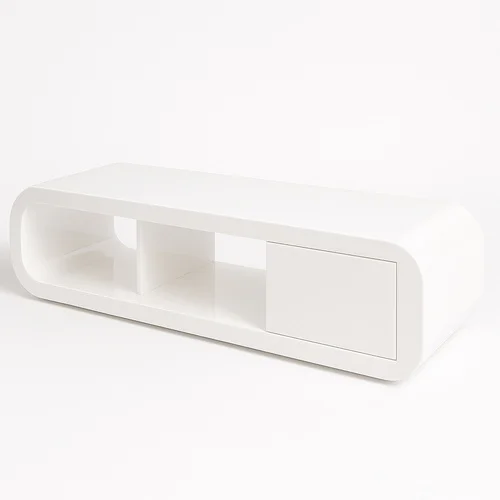 Glossy White Acrylic Solid Surface Rectangle Table