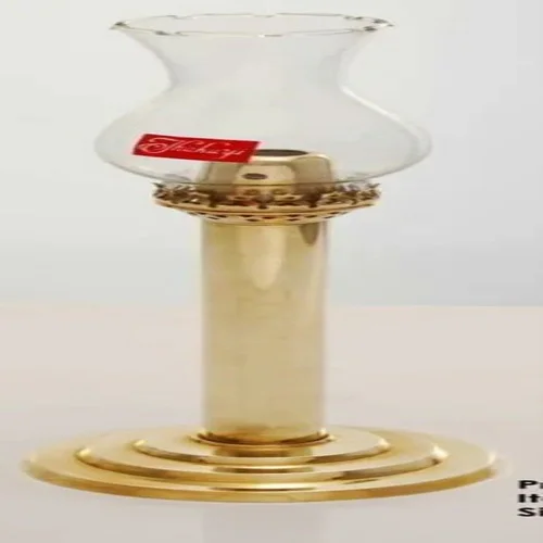 Golden Aluminium Candle Stand