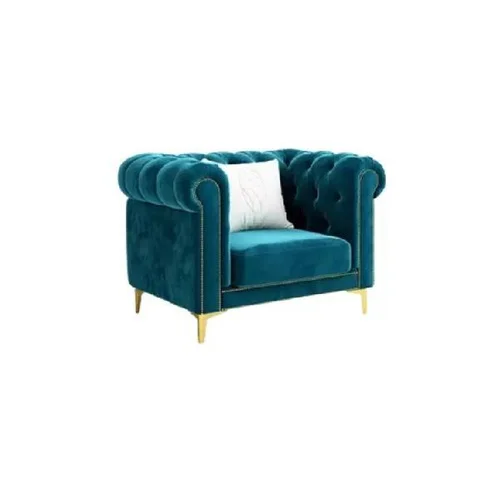 Green Fabric Chesterfield Seater Sofa
