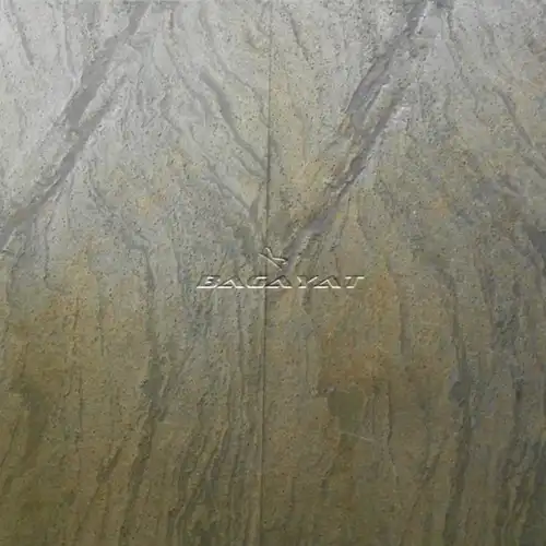 Green Slate Veneer Wall Tile, 1x1 Ft