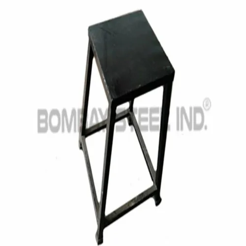 Grey Rectangular Mild Steel Stool