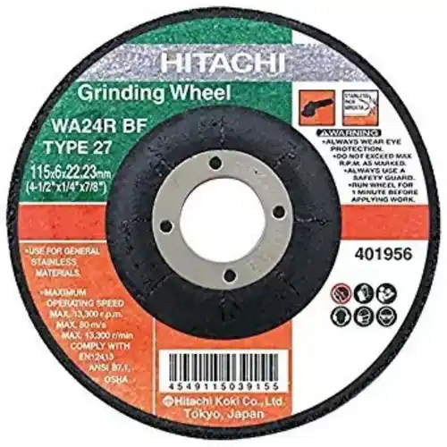 Hitachi 7 Inch Grinding Wheel, Black