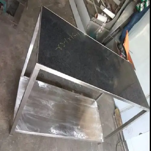 Hotel Stainless Steel Mirror Finish Marble Table