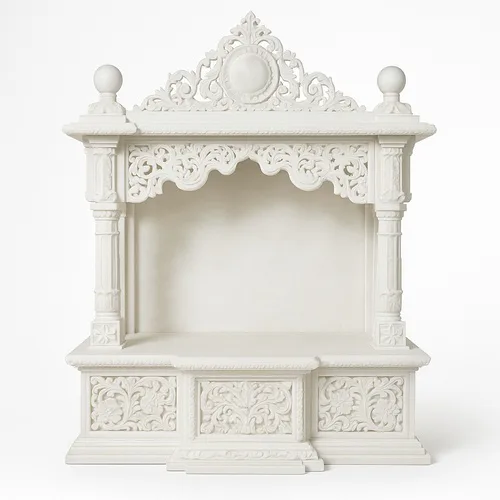 Indoor White Marble Stone Temple