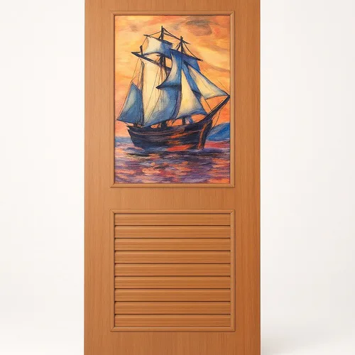 Interior Teak Wooden Door 8x4 ft