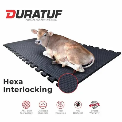 Interlocking Hexagon Cow Mat