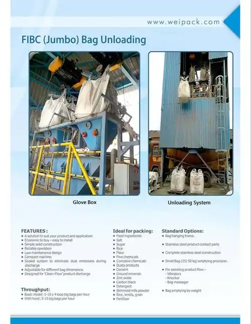 Jumbo Bag Unloading Device