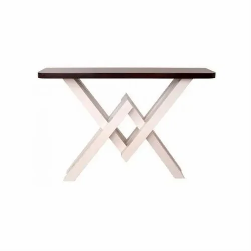 Kamco Brown And White Sheesham Wood Console Table