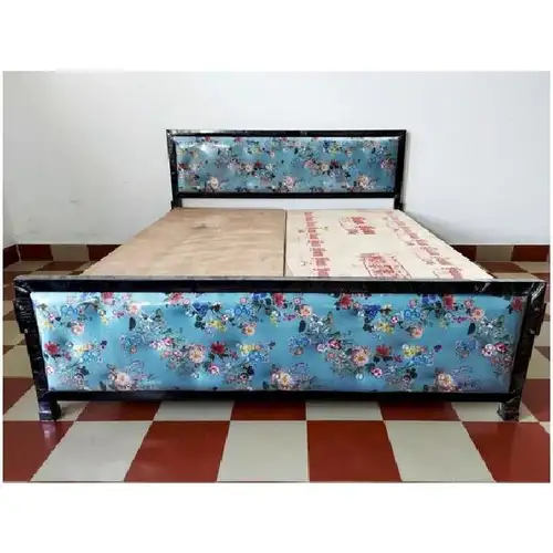 King Size Velvet Metal Bed
