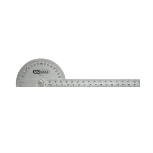 KS Tools Stainless Steel Angle Ruler Protractor