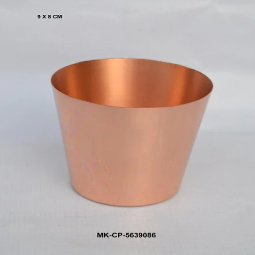 Lacquered Copper Wax Candle Glass