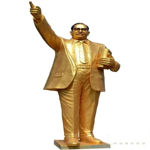 Marble Golden Ambedkar Statue (10 ft)