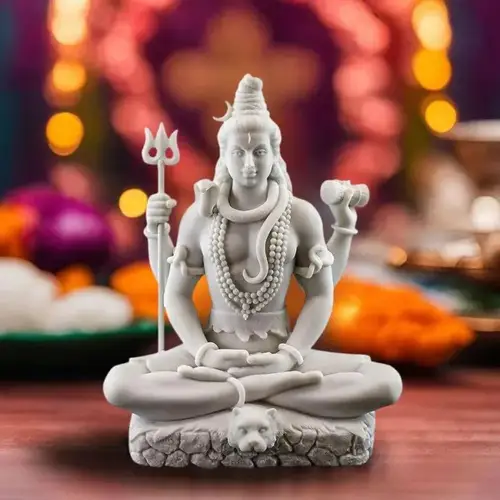 Marble Shiva Figurine for Home Worship