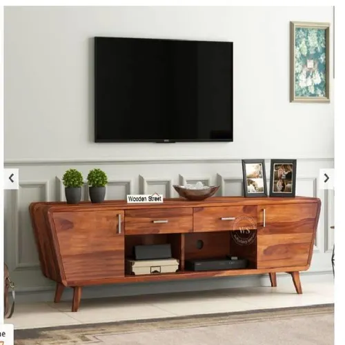 Melvina Sheesham Wood TV Stand with Storage