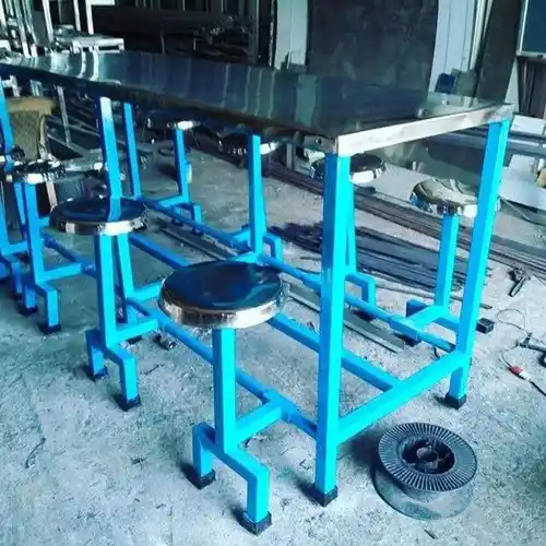 Mild Steel Canteen Dining Table