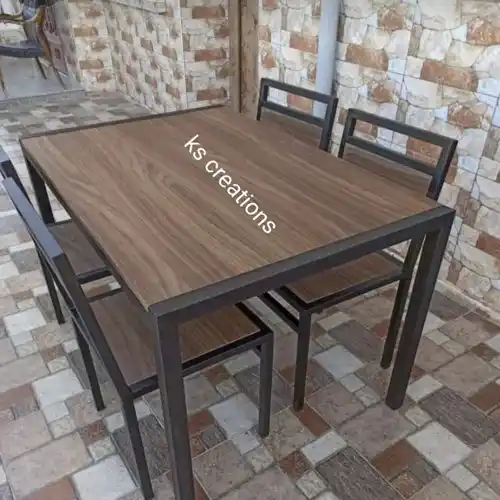 Mild Steel Restaurant Table and Chair Set
