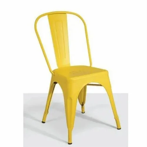 Mild Steel Yellow Tolex Cafe Seat