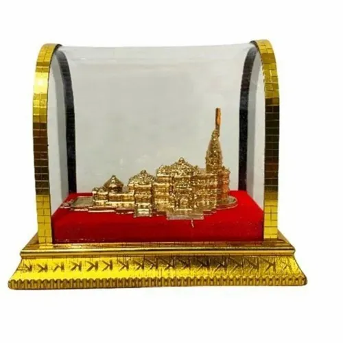 Multicolor Attractive Look Golden Shri Ram Mandir Ayodhya, For Worship