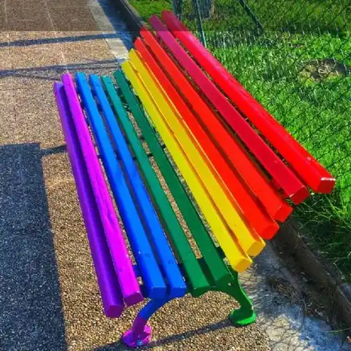 Multicolor Park Bench