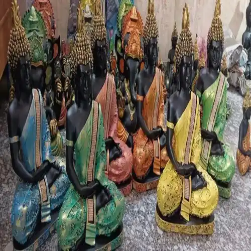 Multicolor Resin Buddha Figurine