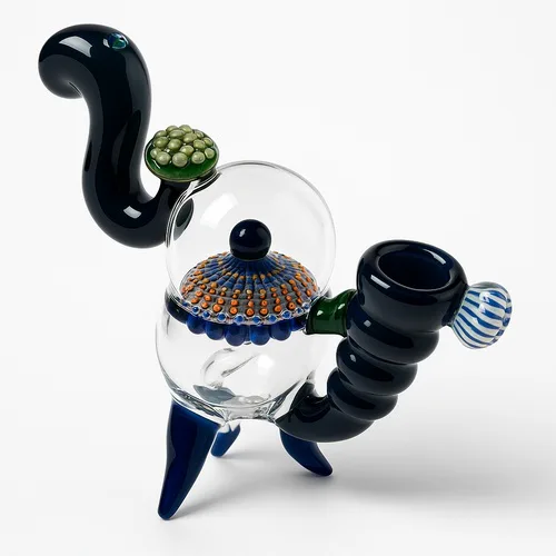 Newzenx Multicolor Glass Smoking Bubble Water Pipe