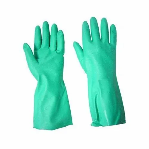 Nitrile Non-Powdered Rubber Glove, Free Size
