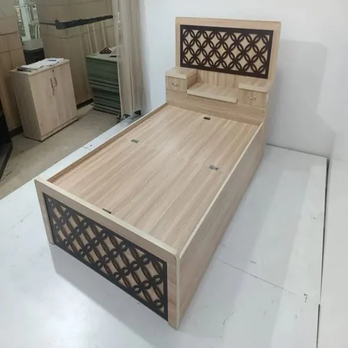 Oak Wood Single Bed with Storage