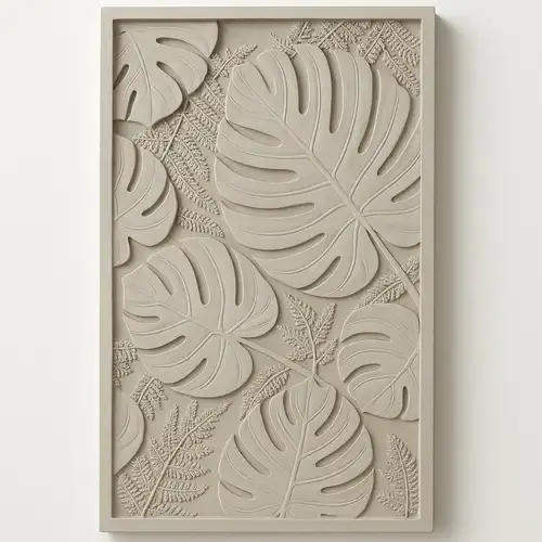 Palm Leaf Stone Wall Mural