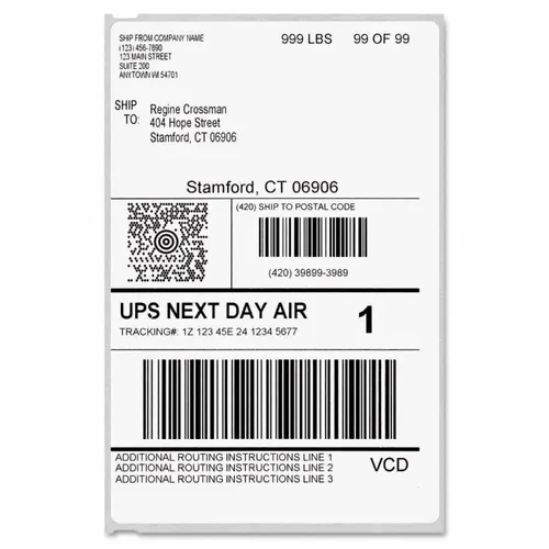 Paper Shipping Label