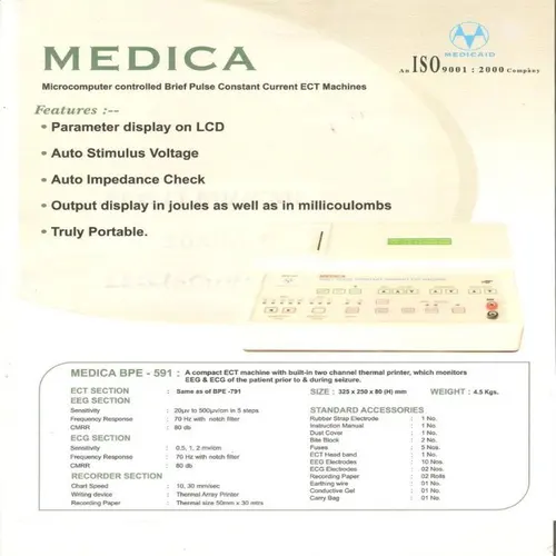 PC Based 5 Channel ECT Device for Hospitals