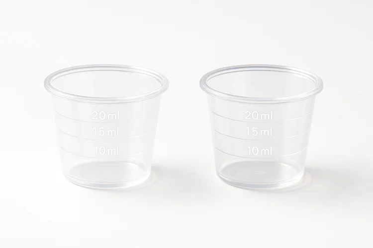 Pharmaceutical Plastic Measuring Cups, 25ml