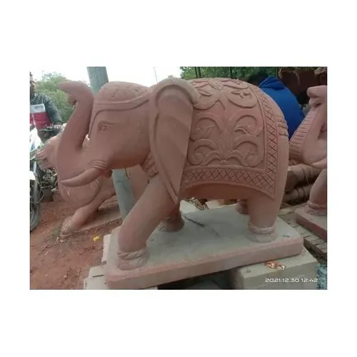 Pink Polished Sandstone Statue