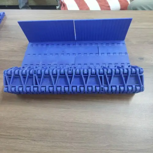 Plastic Blue Cleated Modular Conveyor Belt, Thickness 5-10mm